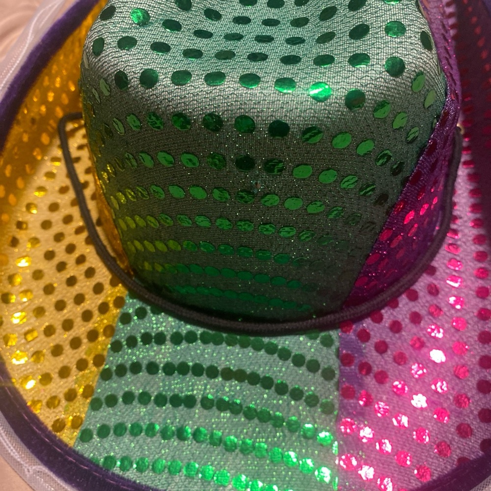 Mardi Gras Light up hat
